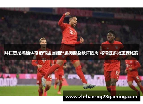 拜仁慕尼黑确认格纳布里因腿部肌肉撕裂缺阵四周 将错过多场重要比赛 拜仁慕尼黑确认格纳布里因腿部肌肉撕裂缺阵四周 将错过多场重要比赛